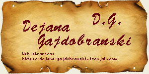 Dejana Gajdobranski vizit kartica